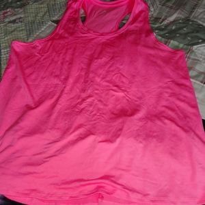Pink Racerback by Athletic & Black pocketed shorts